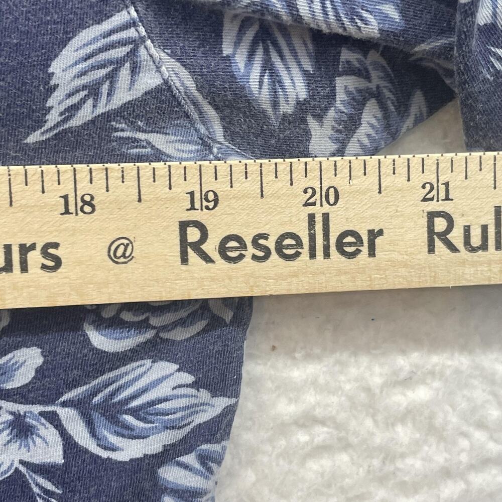 Vintage Banana Republic Shirt Shorts Set Womens Small Blue Floral Made USA 80s - Picture 10 of 12
